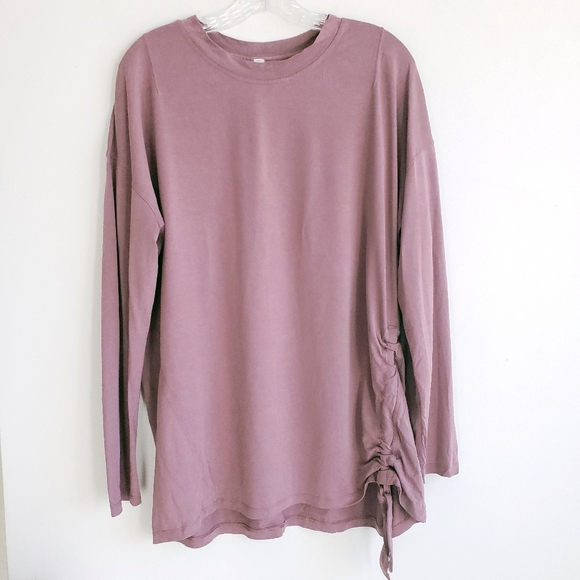 lululemon athletica Tops - Lululemon Side Cinch Long Sleeve CrewBlush Pink Mauve